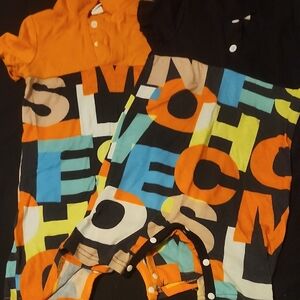 Colorful Graphic Print Romper Set